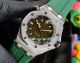 Copy Audemars Piguet Royal Oak Offshore Watch Olive Green Dial Steel Case Green Rubber Strap (2)_th.jpg